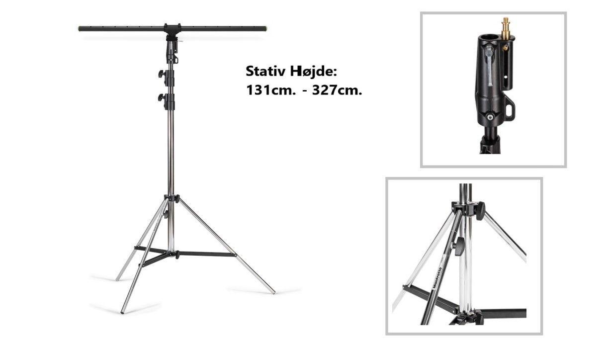 Lysstativ m/ t-bar