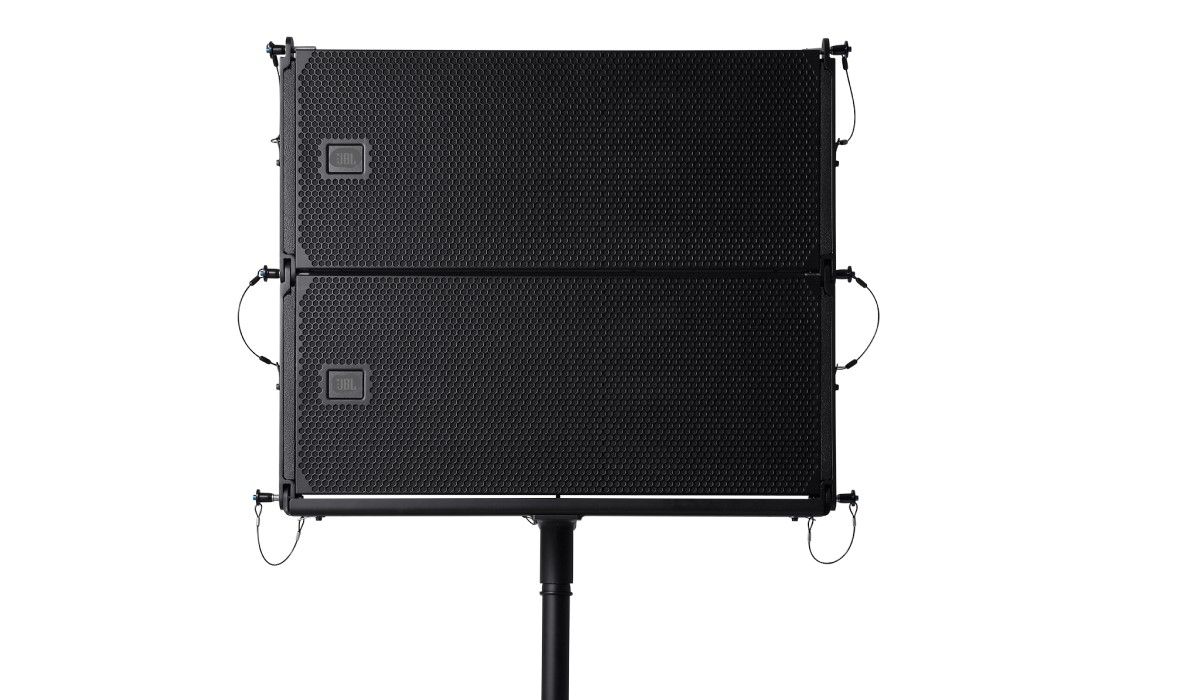 Leje mødehøjtalere line array på stativer til møder og konferencer.